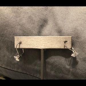 Delicate crystal minimalist earrings. Never worn.